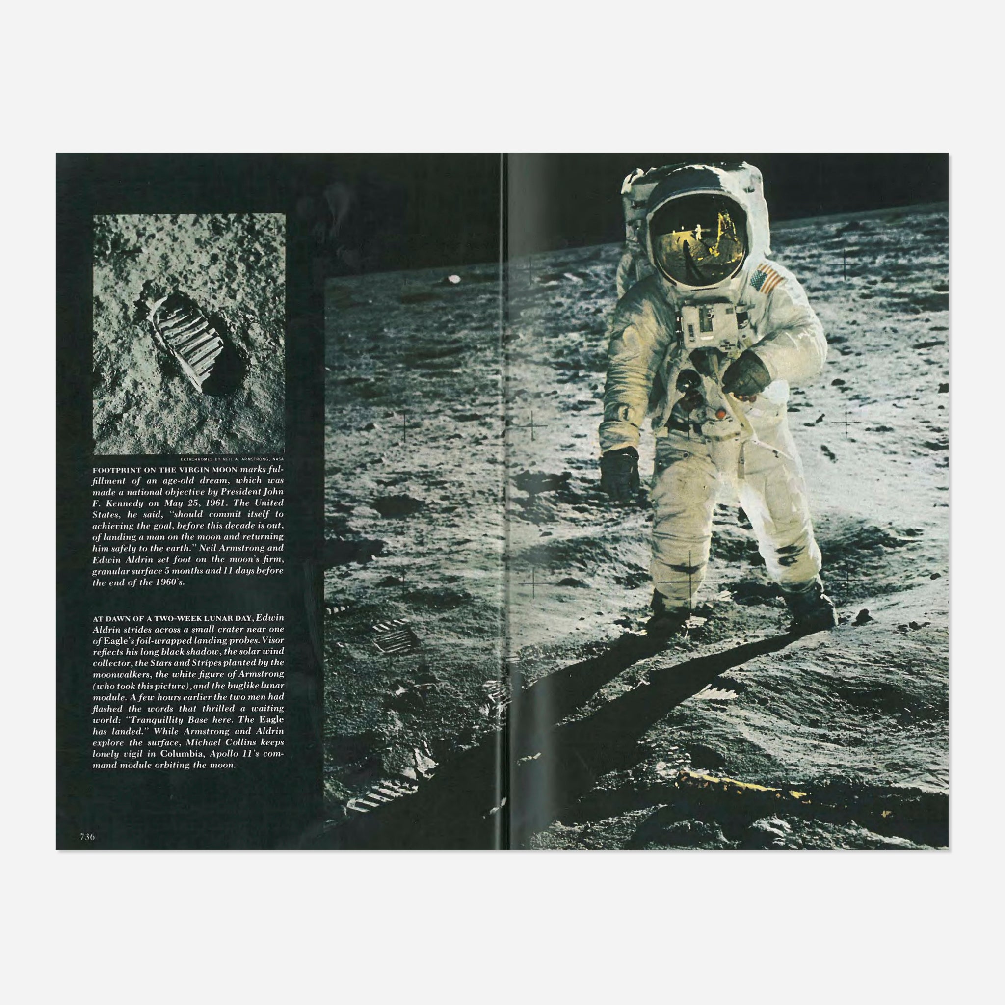 The footprint on the Moon. July 16-24, 1969.