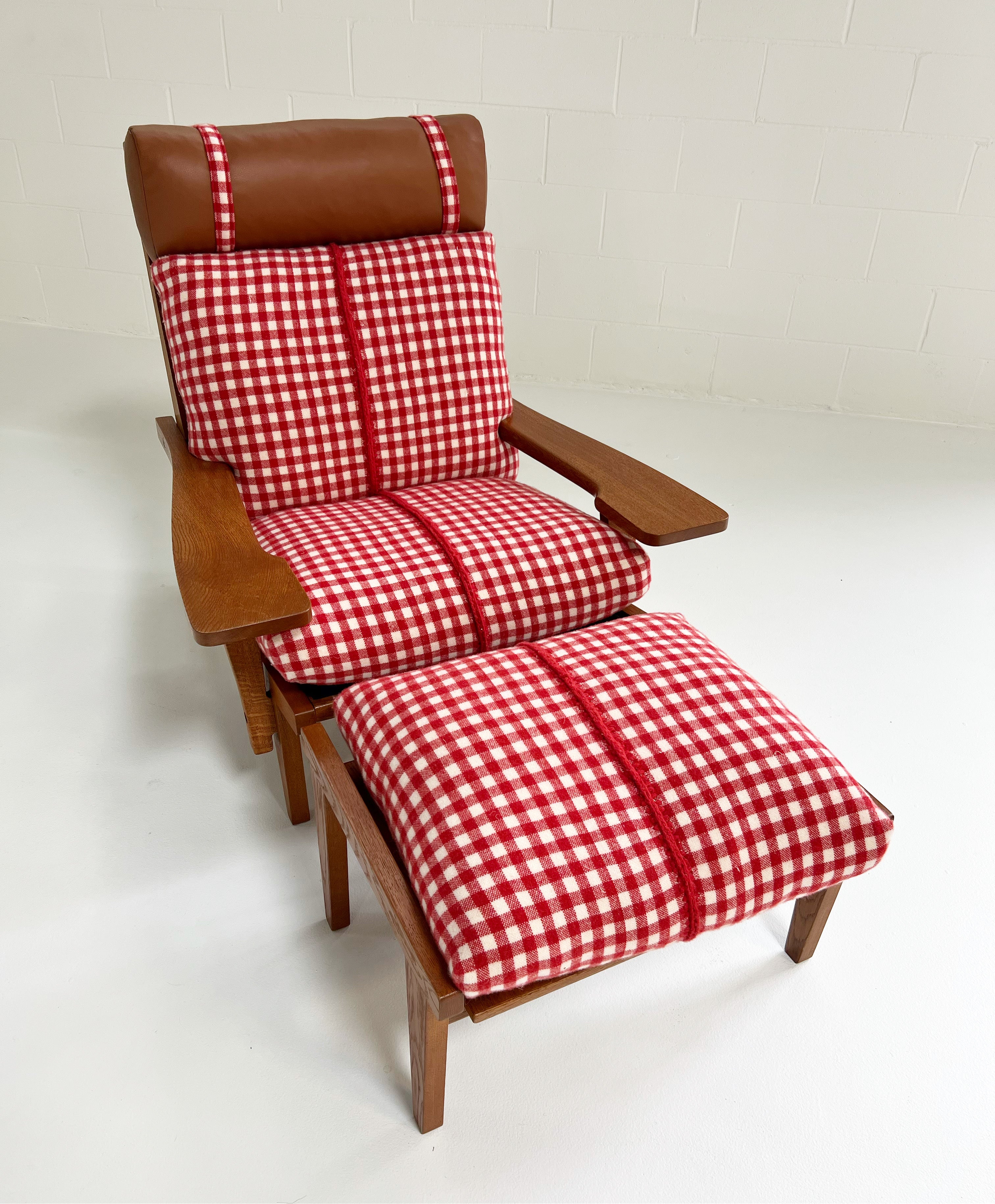 Model GE 375 Paddle Chair and Ottoman in The Elder Statesman Cashmere