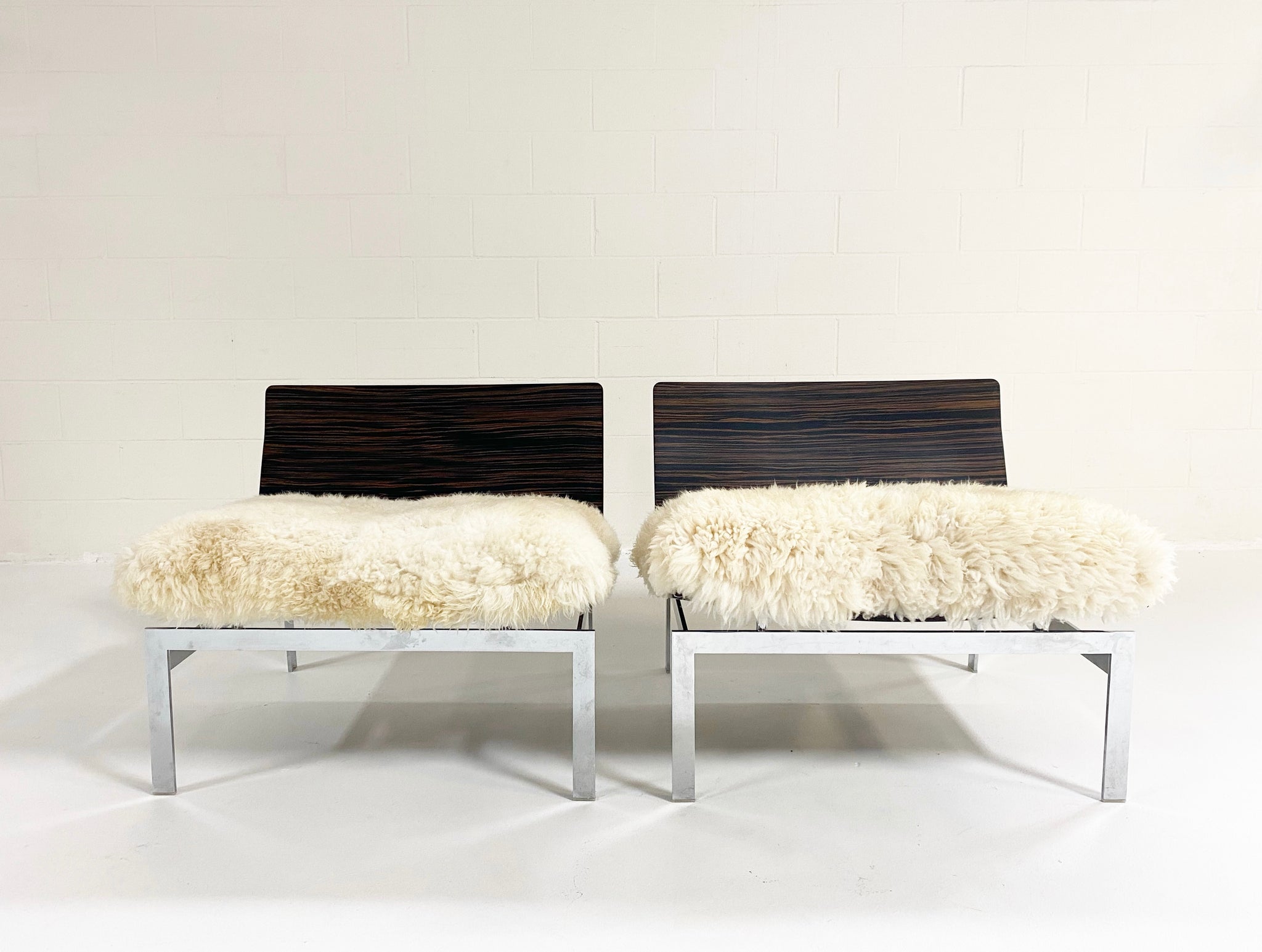 Words Chairs with California Sheepskin Cushions