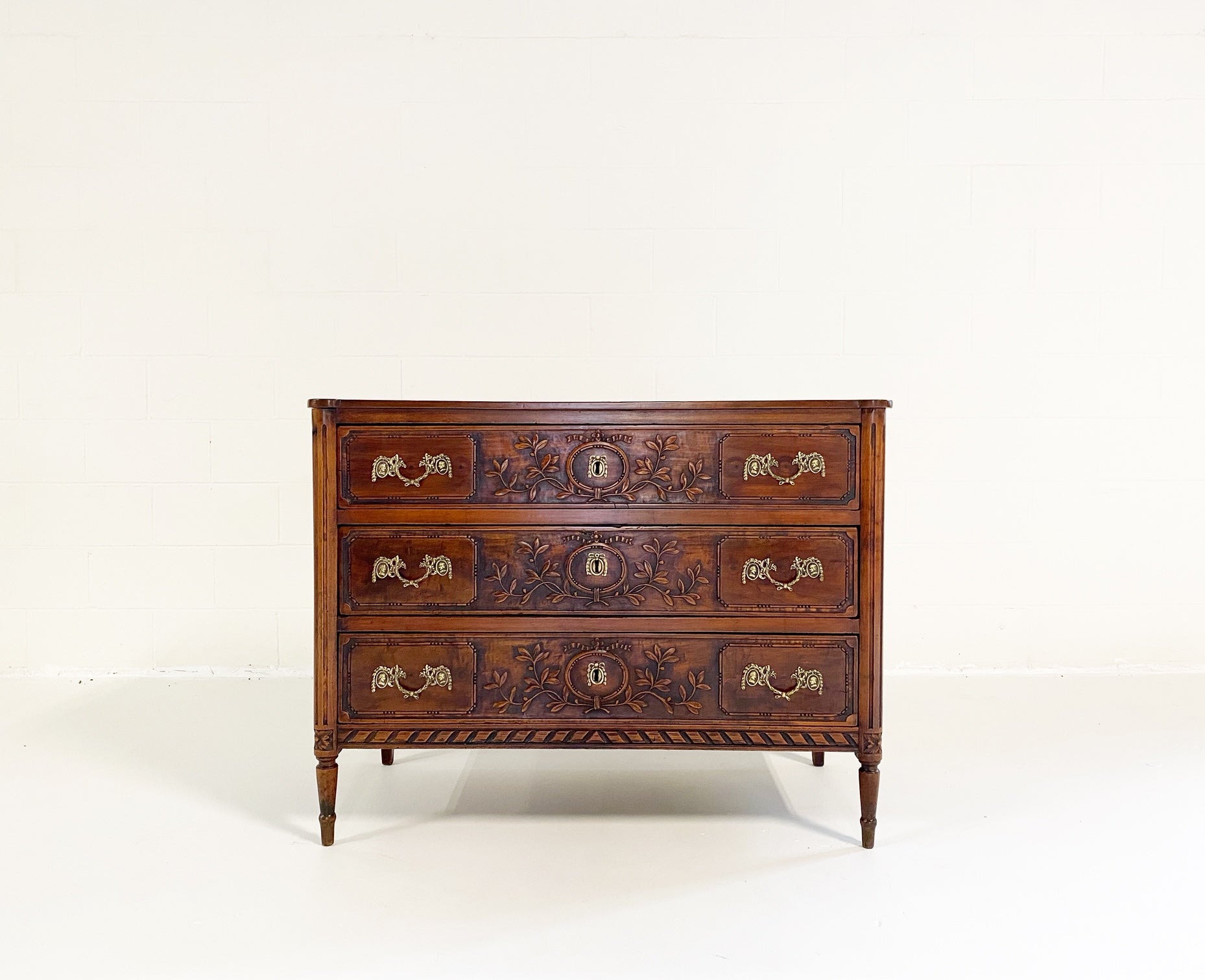 18th Century Continental Neoclassical Walnut Commode