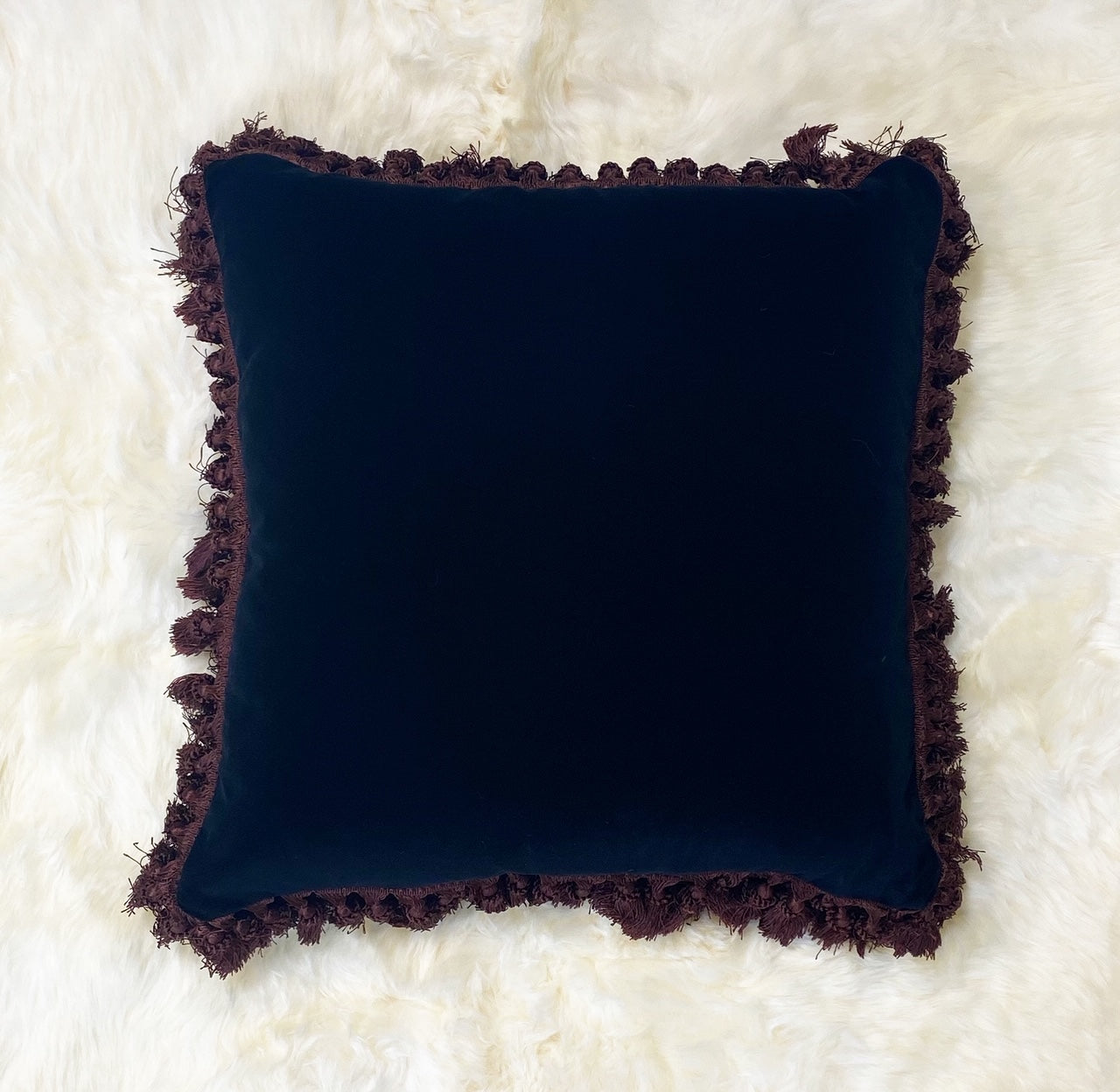 Black Velvet Pillow, 21" Square