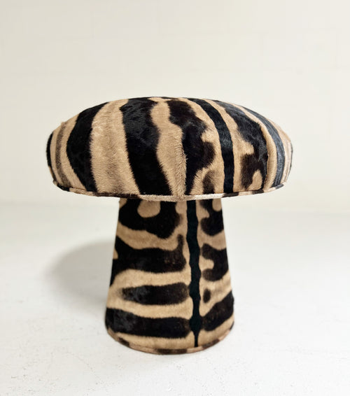 The Forsyth Mushroom Pouf in Zebra
