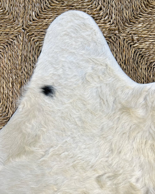 Brazilian Cowhide Rug, Ivory, No. 15