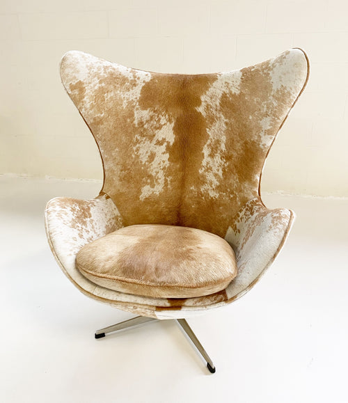 Egg Chair in Brazilian Cowhide - FORSYTH