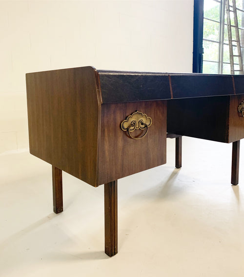 Leather Top and Walnut Desk - FORSYTH