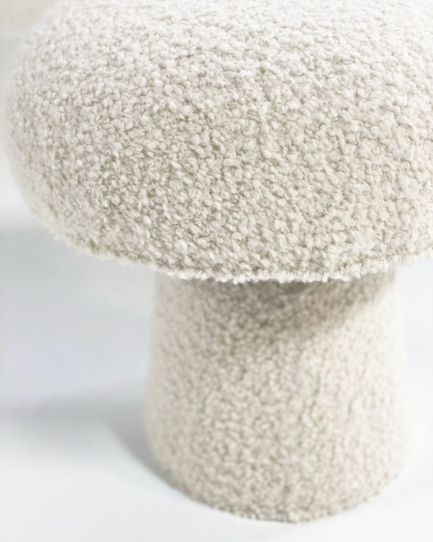 The Forsyth Mushroom Pouf in Boucle