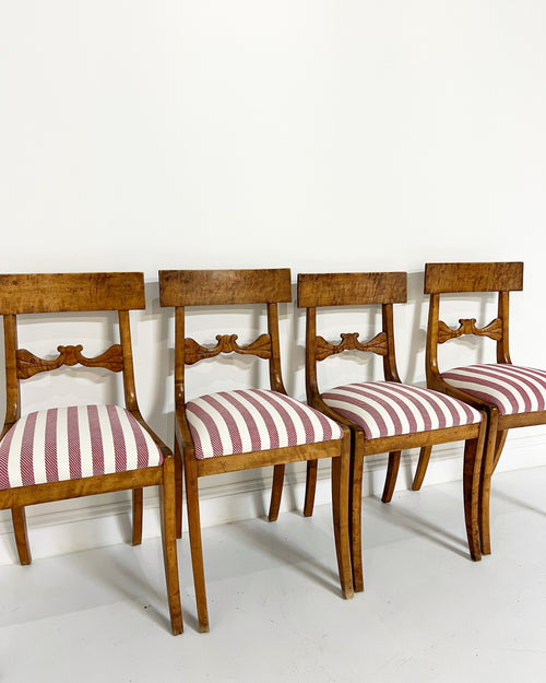 Antique 19th Century Biedermeier Side Chairs in Attersee, Set of 4