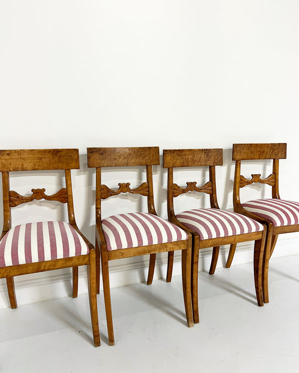 Antique 19th Century Biedermeier Side Chairs in Attersee, Set of 4