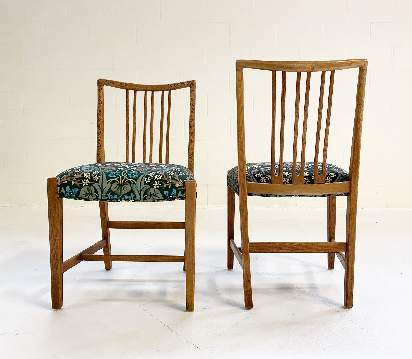 Dining Chairs in William Morris Blackthorn, Pair - FORSYTH