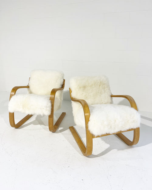 Model 34/402 Chairs in Cashmere Shearling