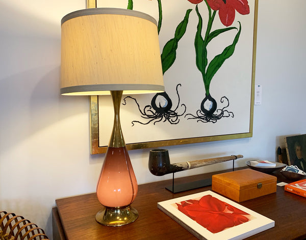Purple Glass Table Lamp - FORSYTH