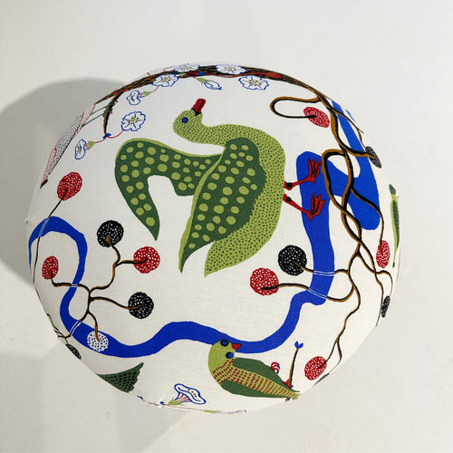 The Forsyth Mushroom Pouf in Josef Frank for Svenskt Tenn Gröna Fåglar