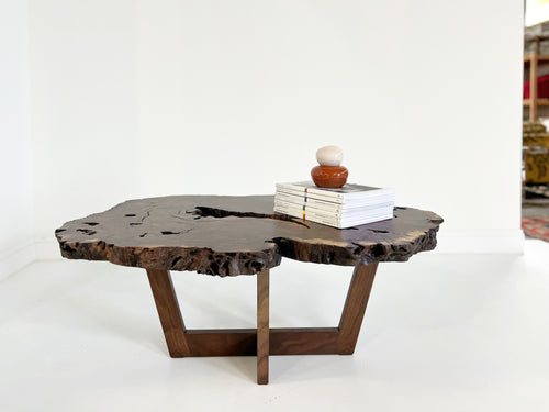 Walnut Burl Slab Coffee Table, Edition of 10