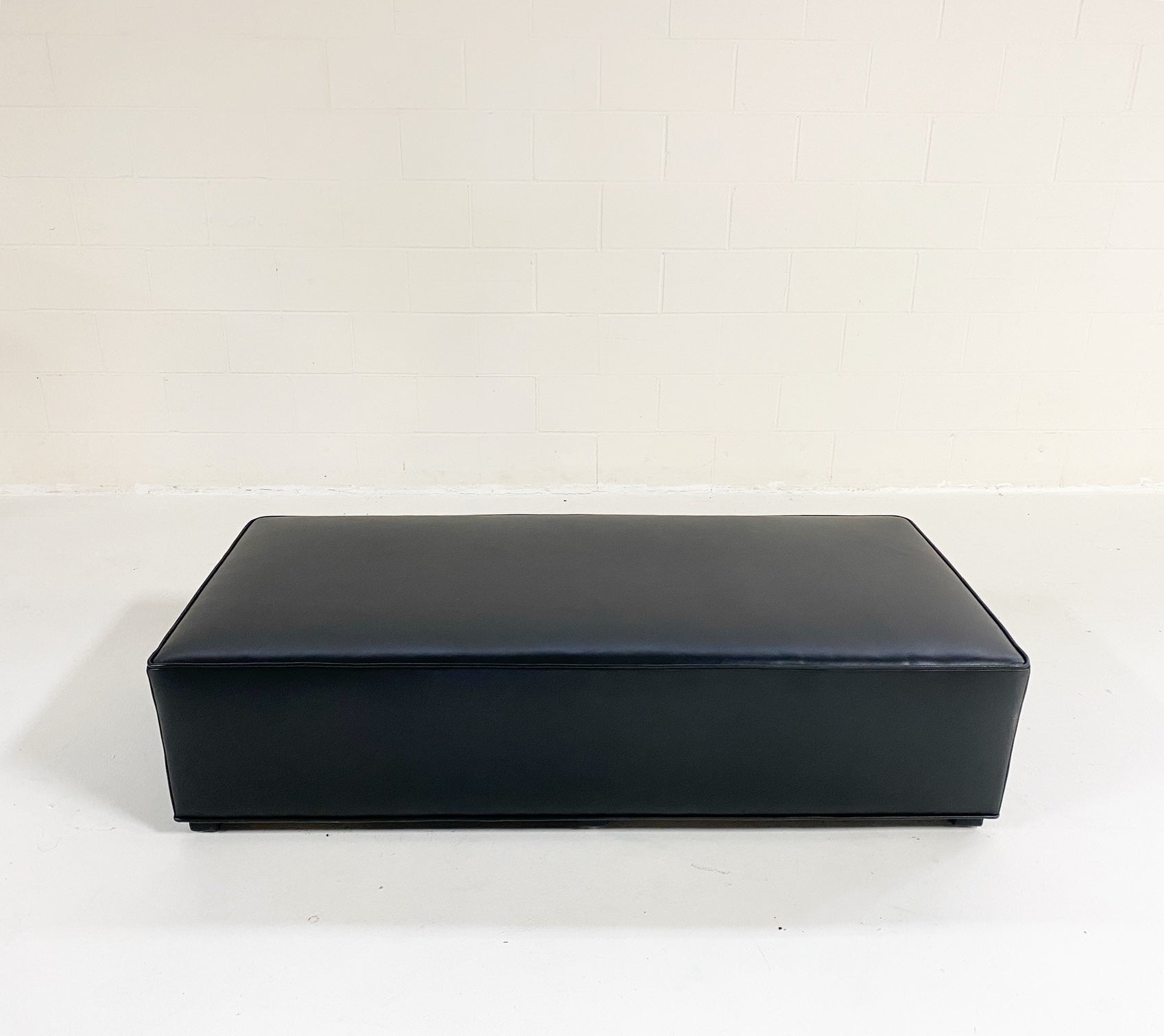 The Forsyth Large Ottoman in Leather