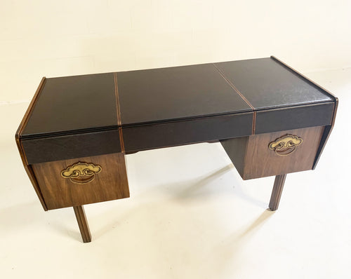 Leather Top and Walnut Desk - FORSYTH