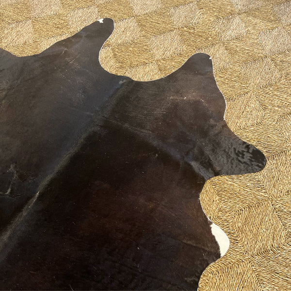 Brazilian Cowhide Rug, Black, No. 6