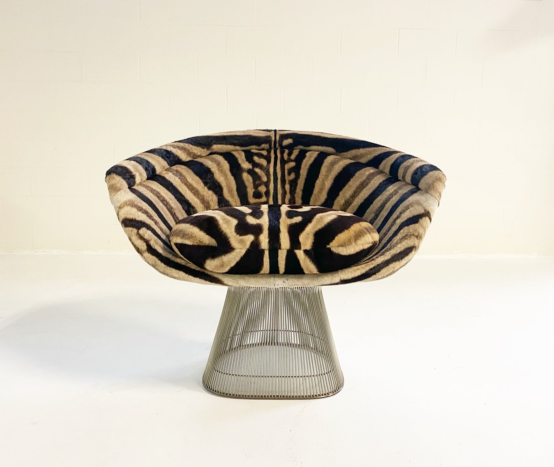 Lounge Chair in Zebra Hide - FORSYTH