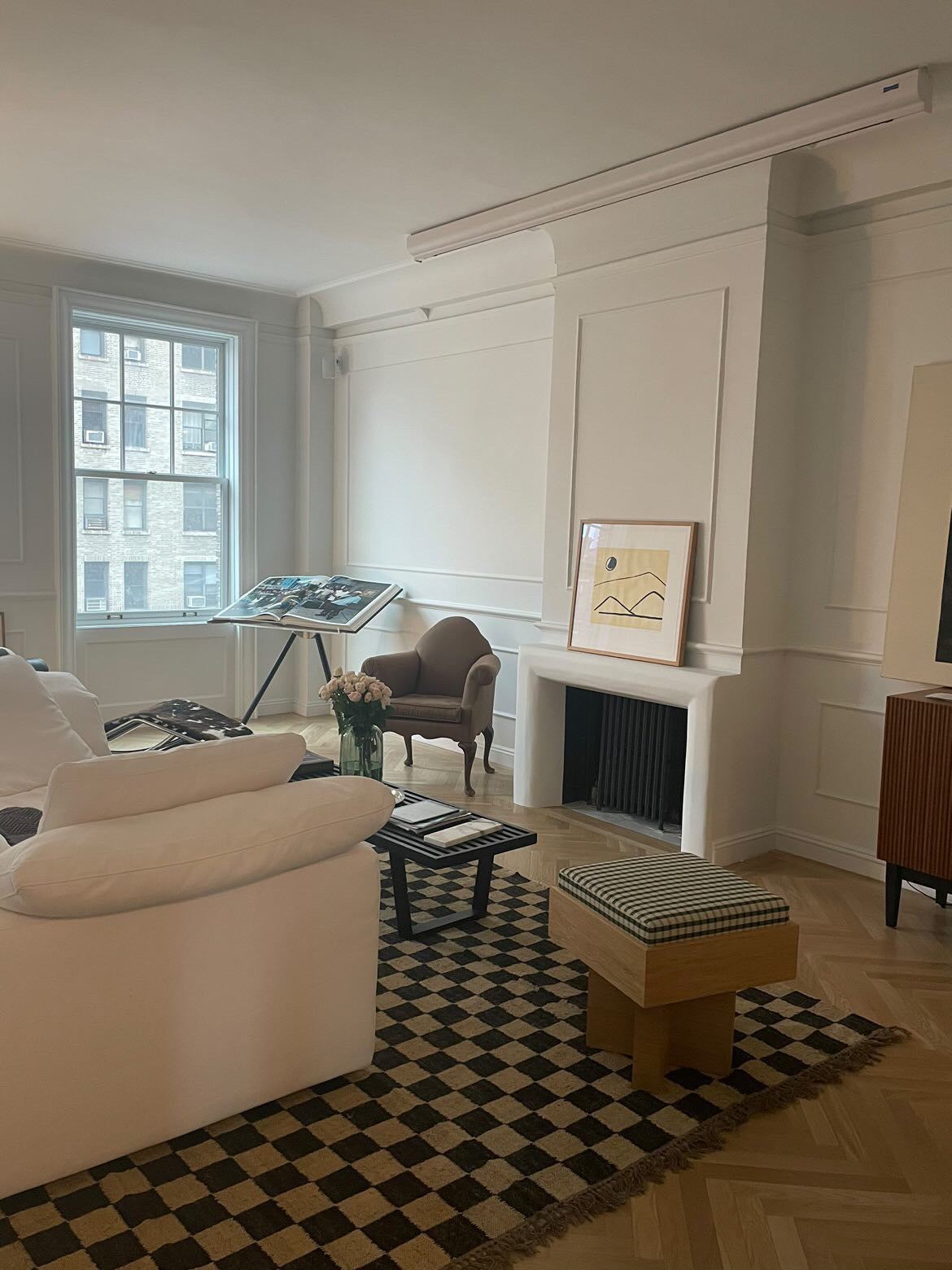 The Checkerboard Rug - Off Black