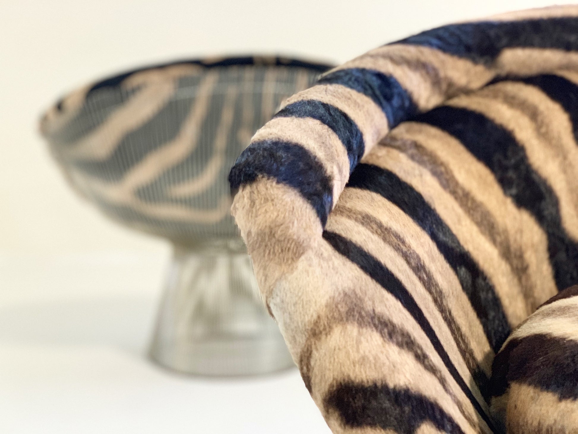 Lounge Chairs in Zebra Hide, pair - FORSYTH