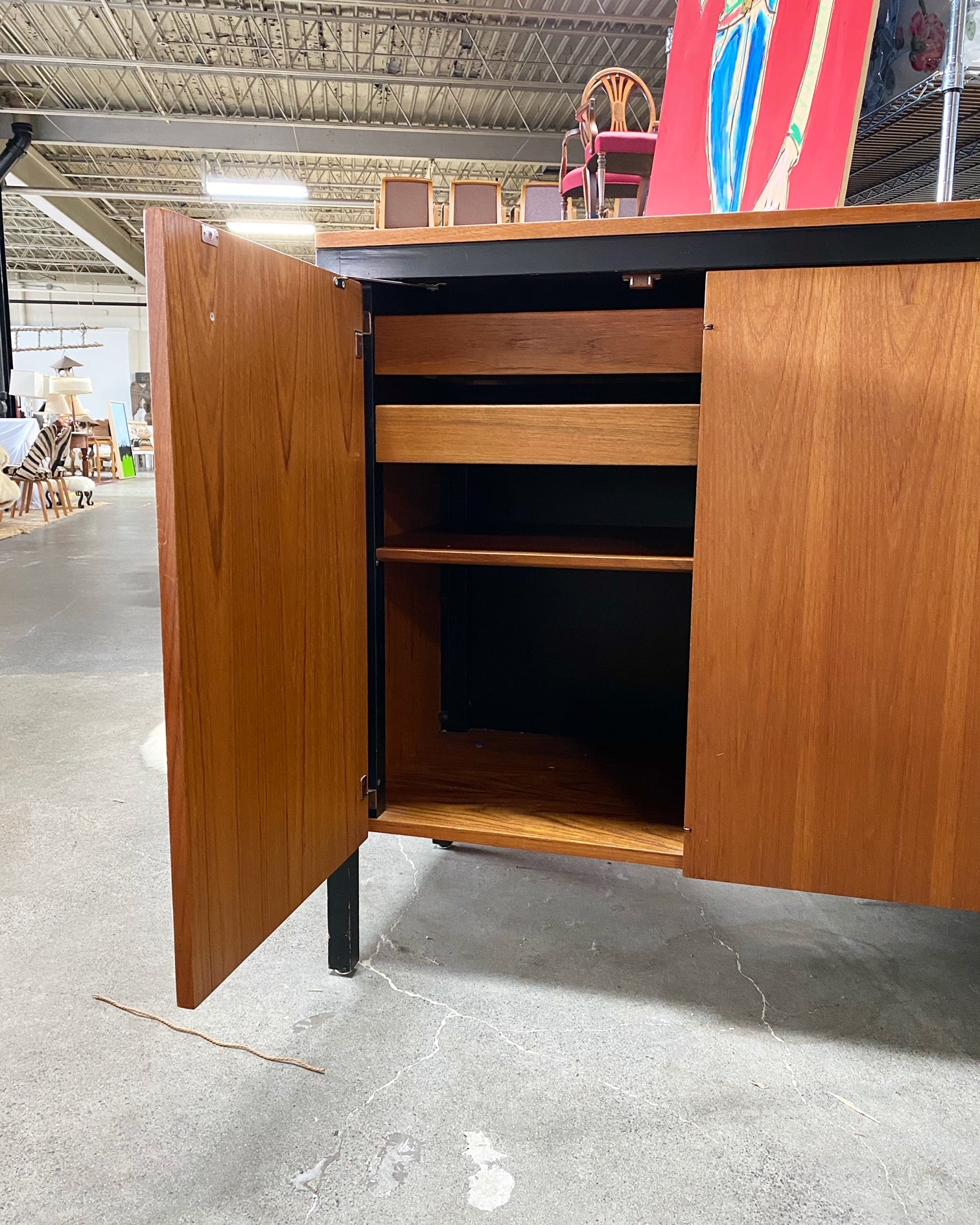 Rare Black Frame Cabinet