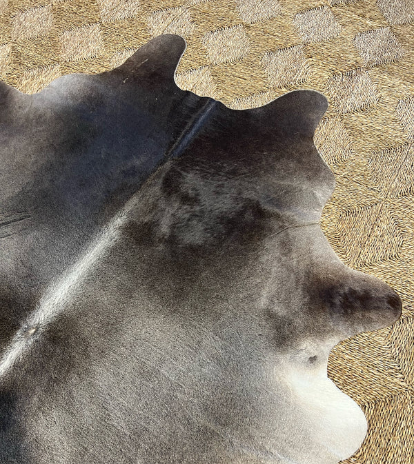 Brazilian Cowhide Rug, Salt and Pepper Brown, No. 6