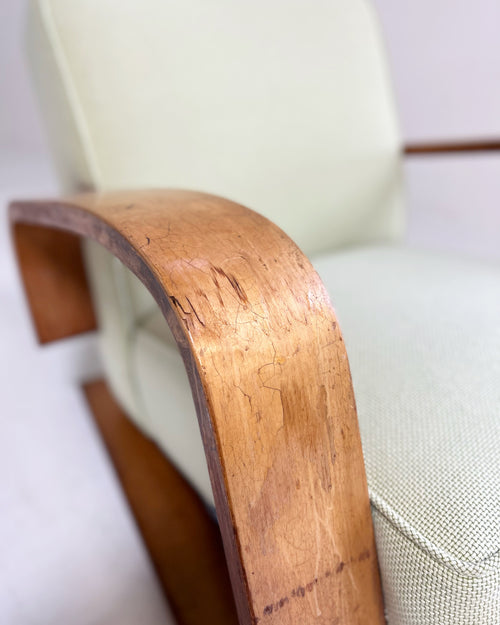Model 400 "Tank" Lounge Chair in Knoll Textiles