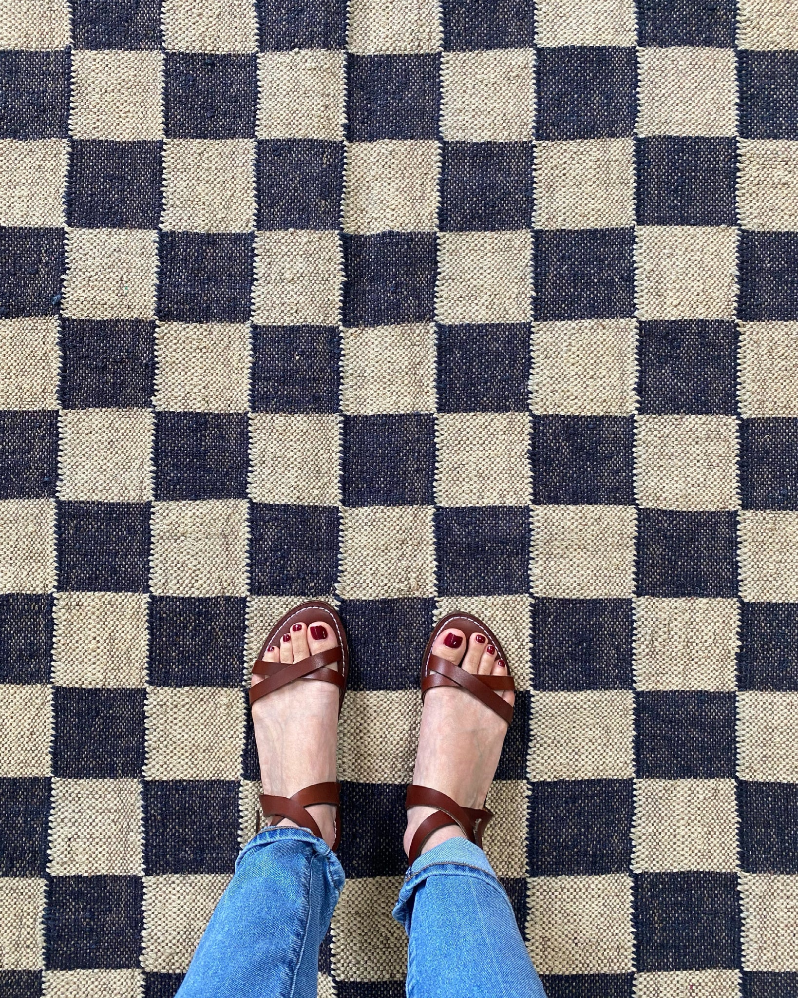 The Forsyth Checkerboard Rug - Marine