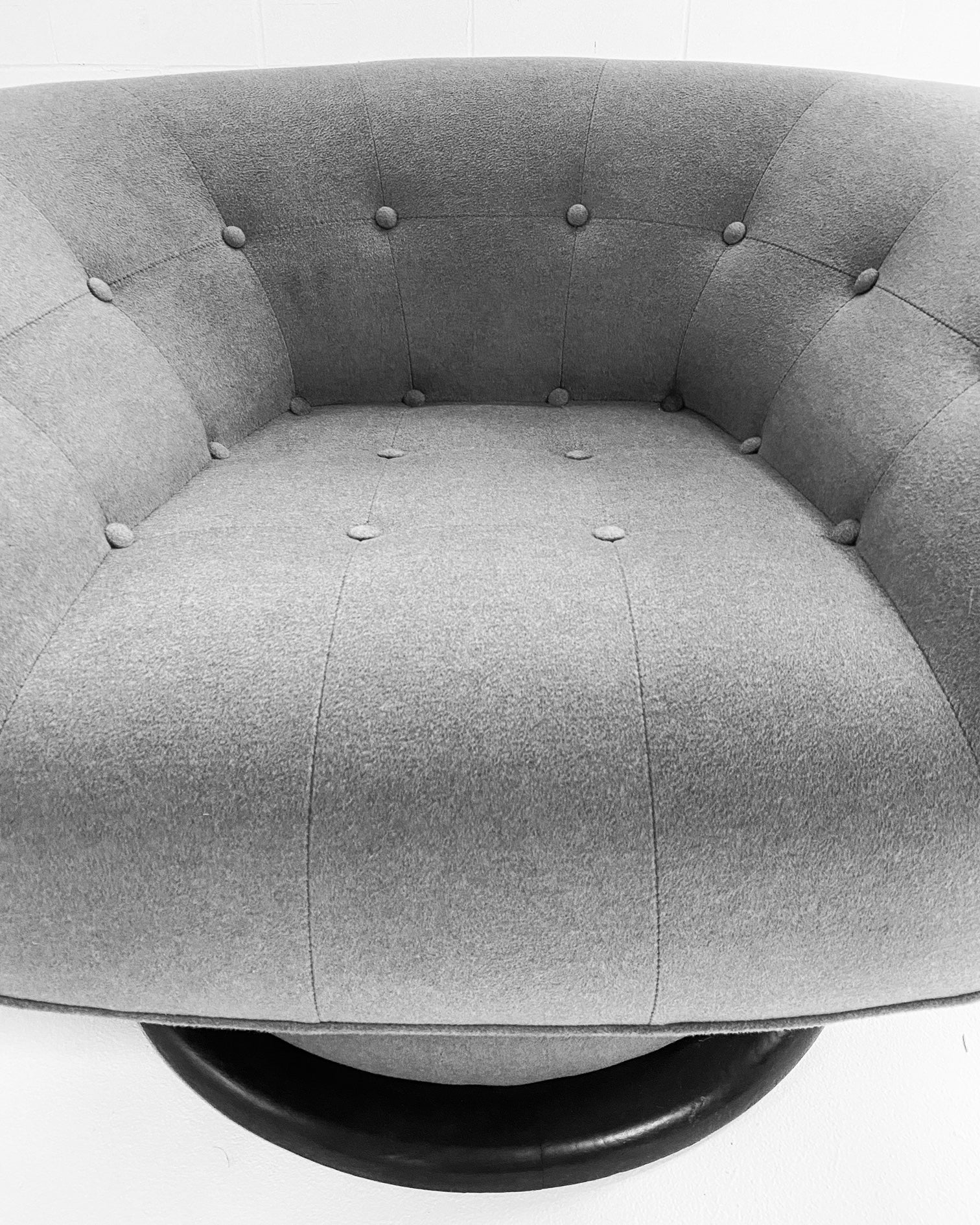 Swivel Lounge Chairs in Loro Piana Cashmere, pair - FORSYTH