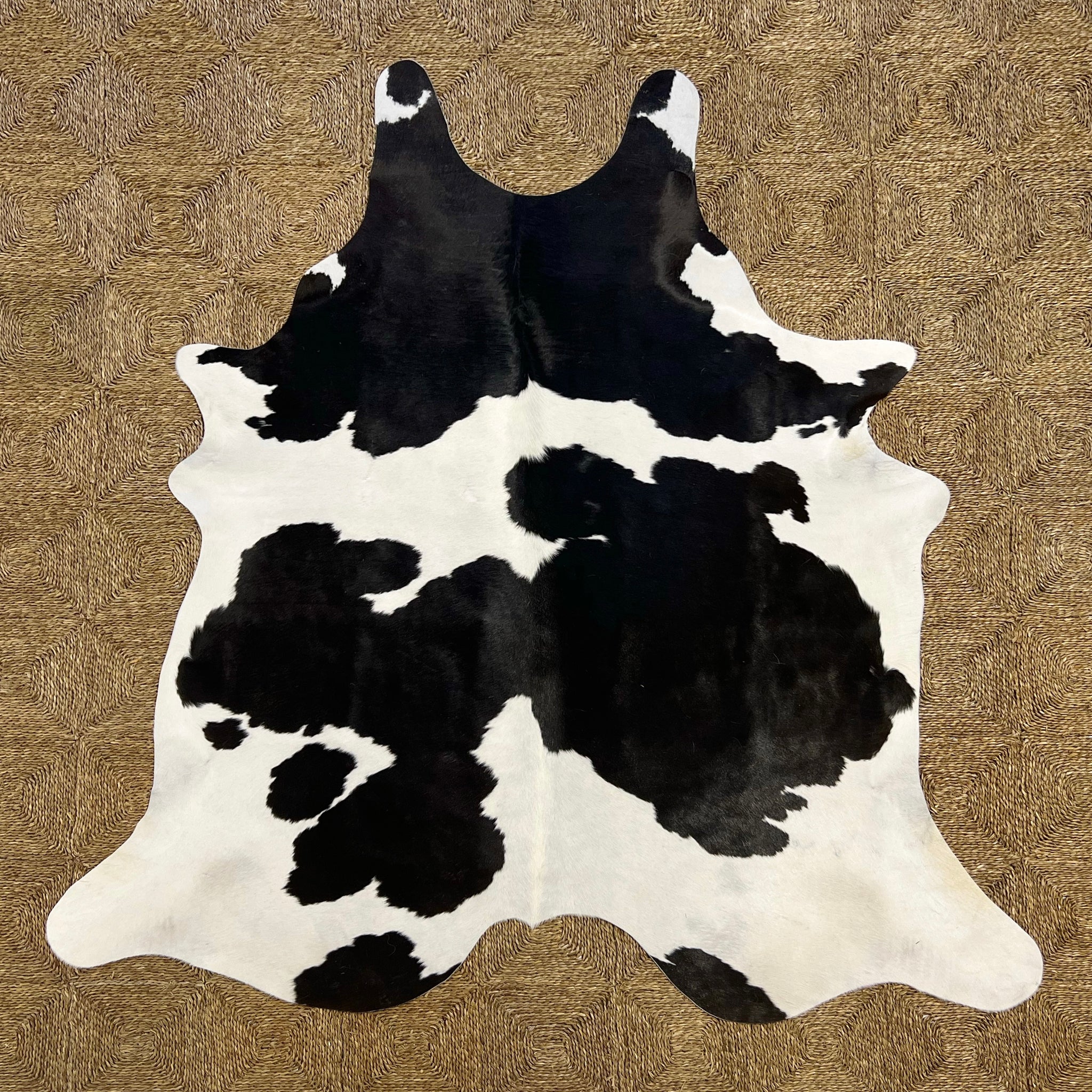 Brazilian Cowhide Rug, Black and White, No. 1