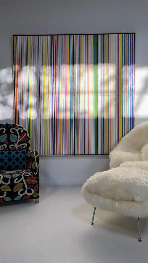 Vintage African Beaded Yoruba Chair - Multicolor