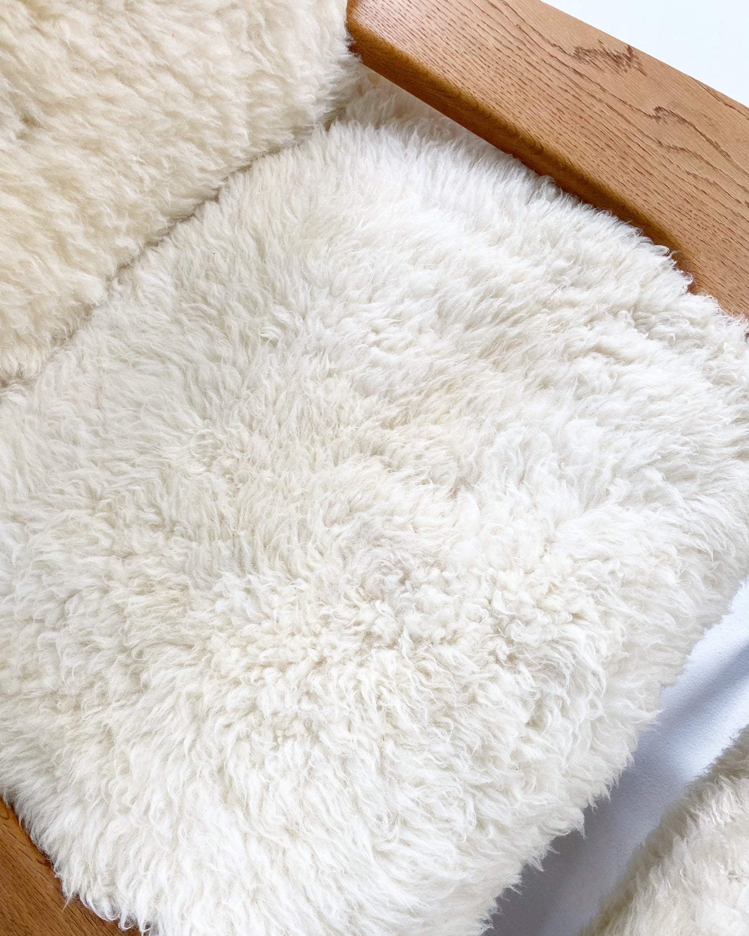 Model GE 375 Paddle Chair and Ottoman in California Sheepskin