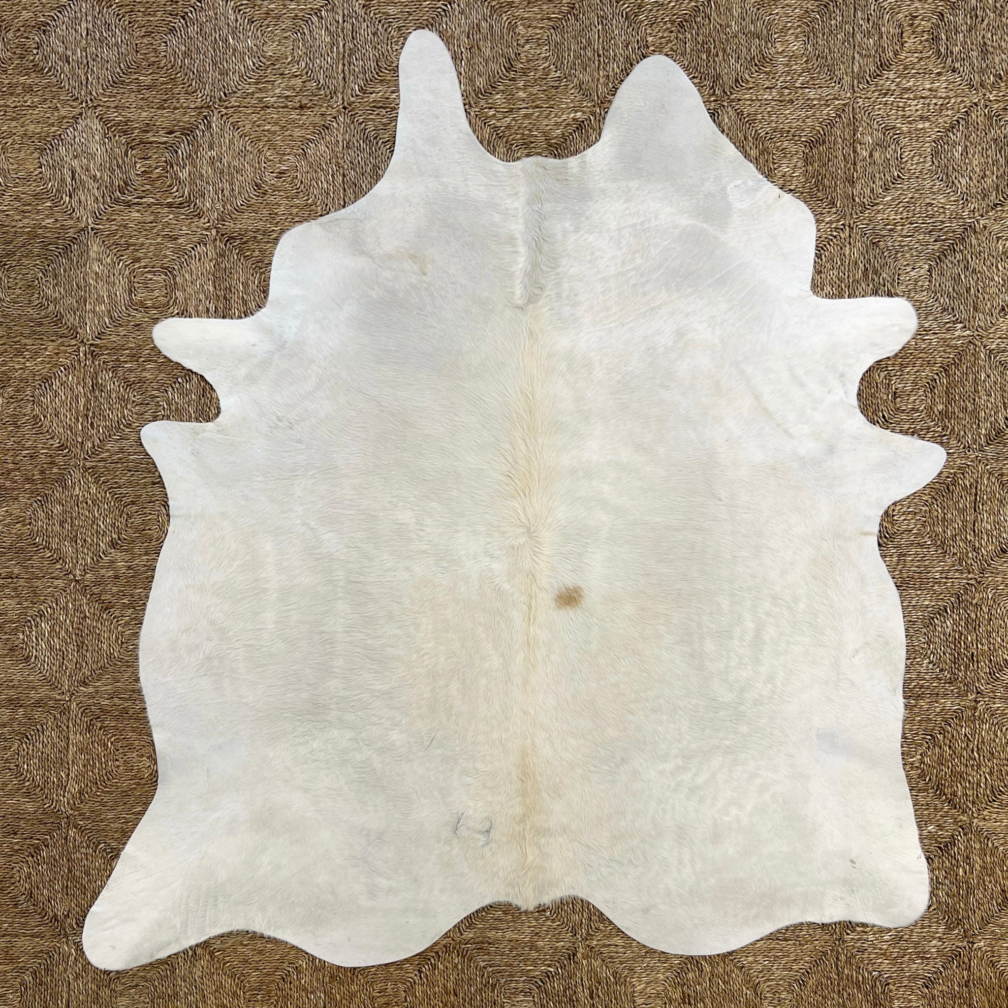 Brazilian Cowhide Rug, Ivory, No. 1