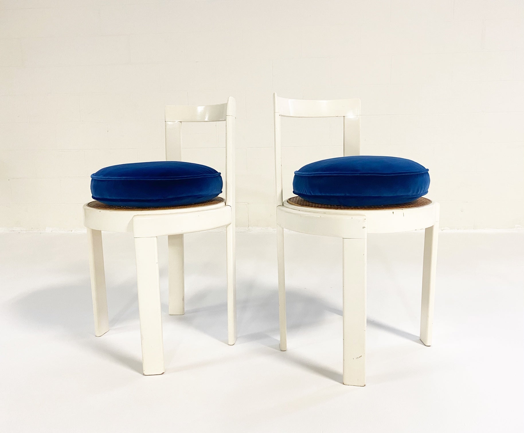 Lacquered Wood and Cane Side Chairs, pair - FORSYTH