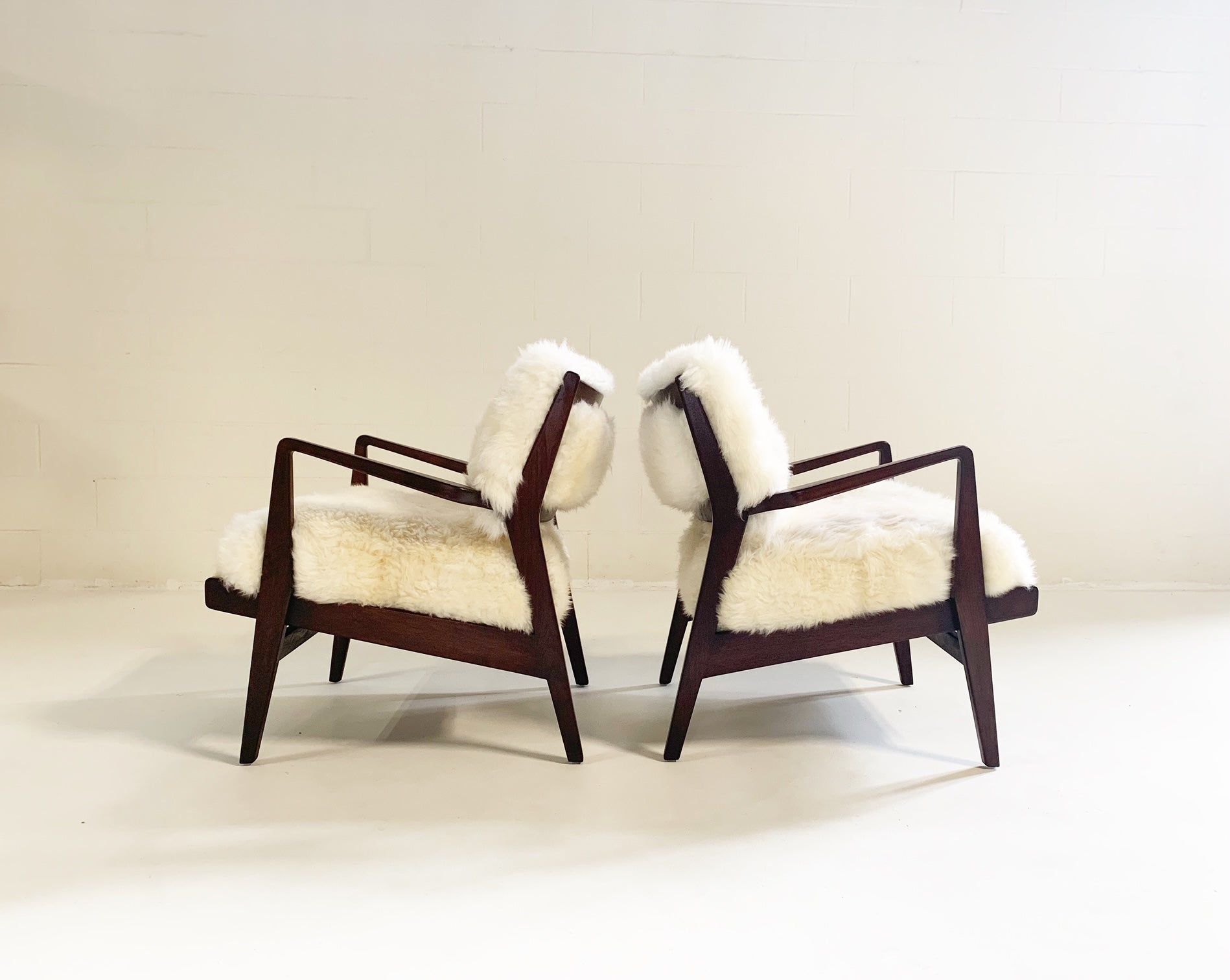 Lounge Chairs with Sheepskin Cushions - FORSYTH