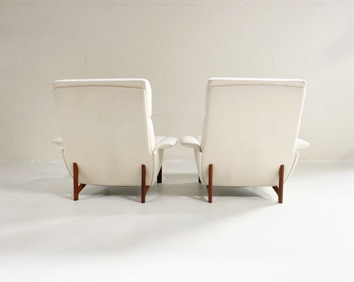 Adam Chairs in Wool Felt, Pair