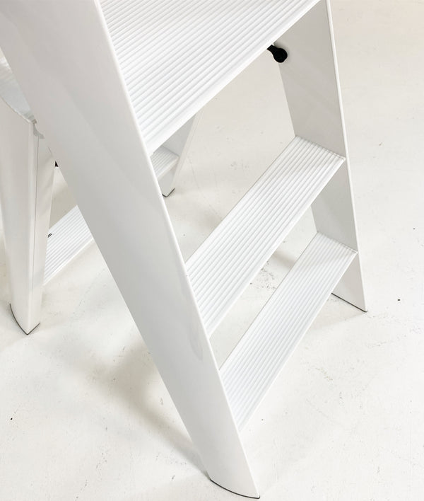 Lucano Wide 3-Step Ladder - White