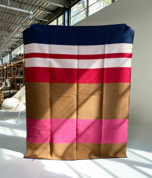 Stripe Wool Blanket - Brown