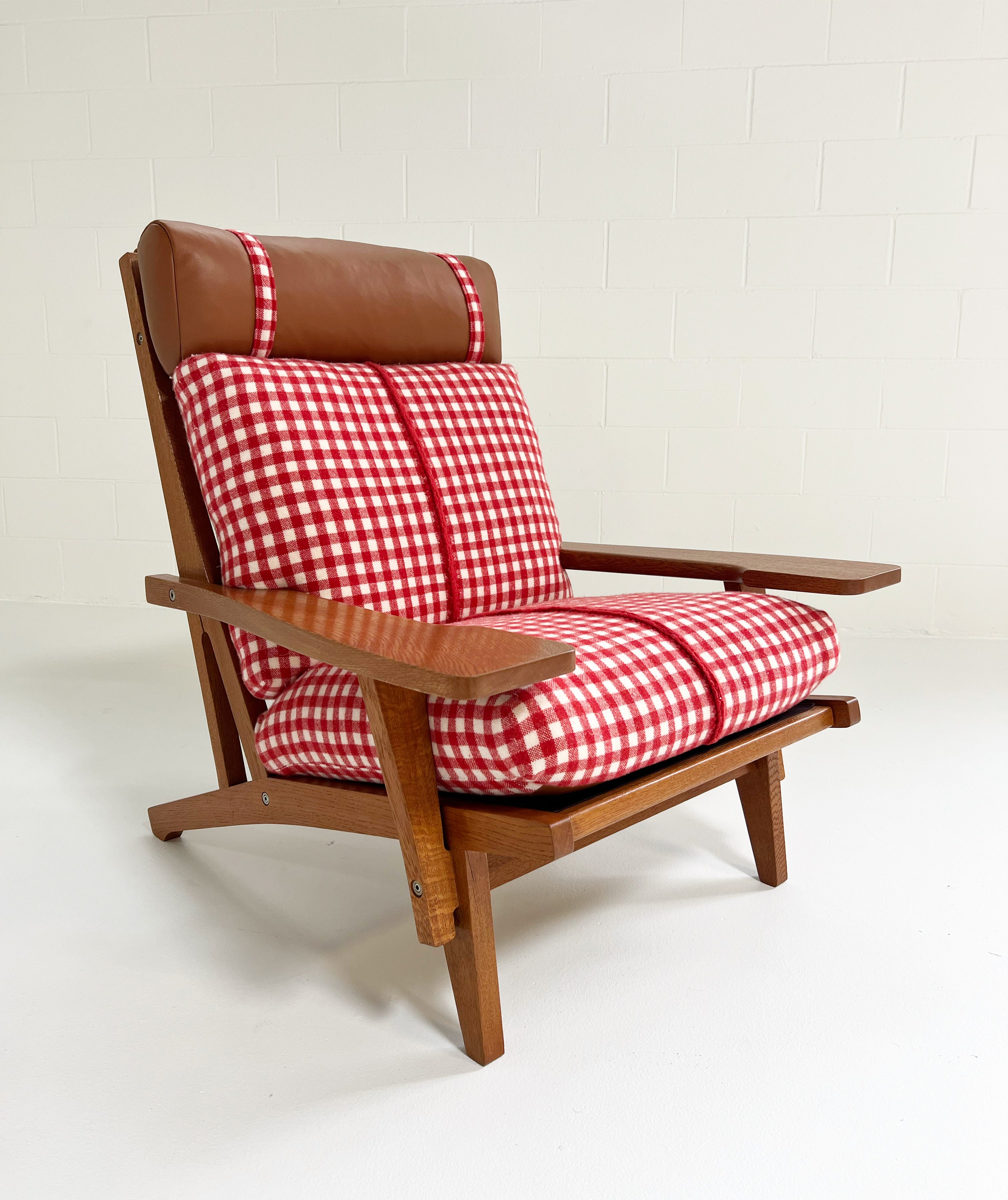 Model GE 375 Paddle Chair and Ottoman in The Elder Statesman Cashmere