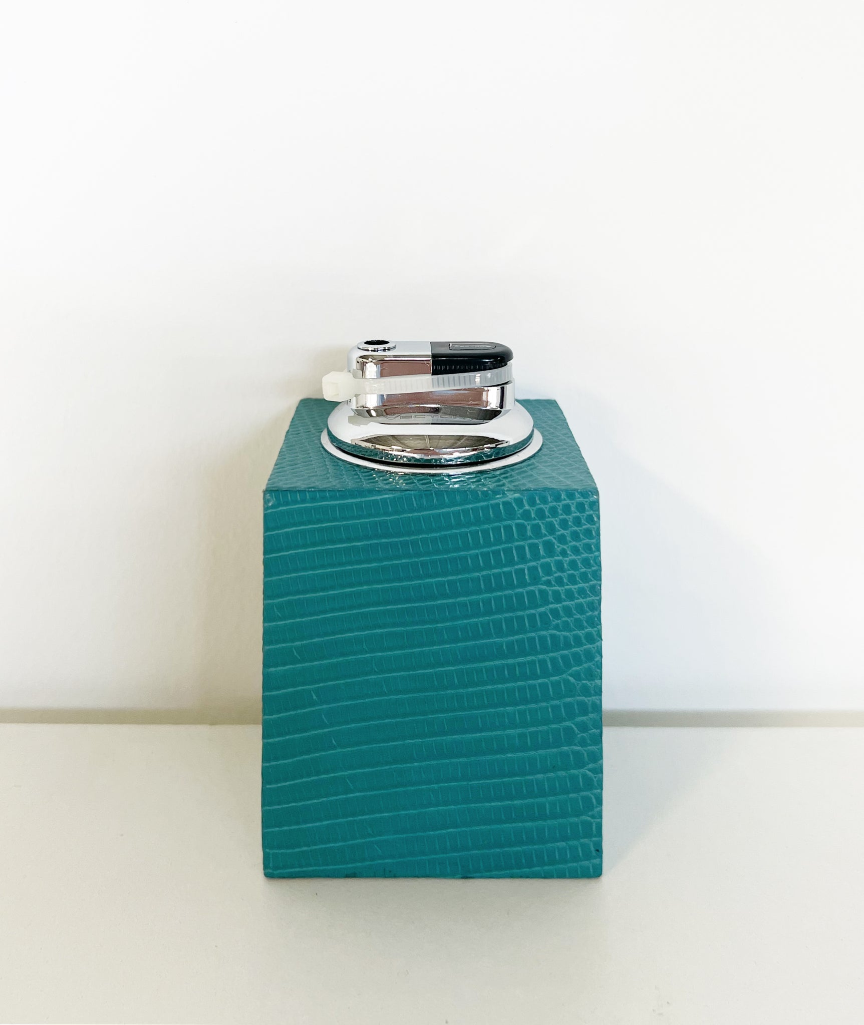 The Square Table Lighter in Lizard - Aqua