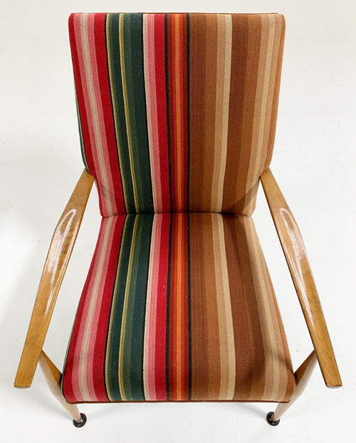 Model 3041 Lounge Chair in vintage Guatemalan Fabric