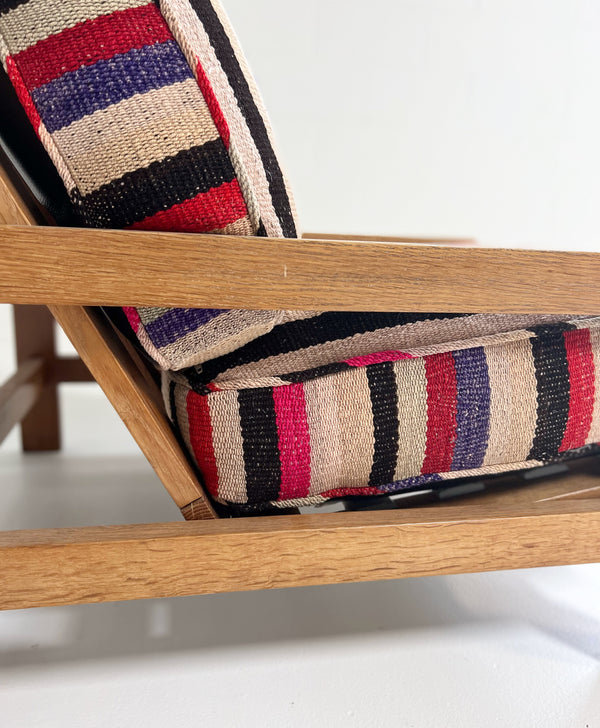 Model GE 412 Lounge Chair with Custom Frazada Cushions