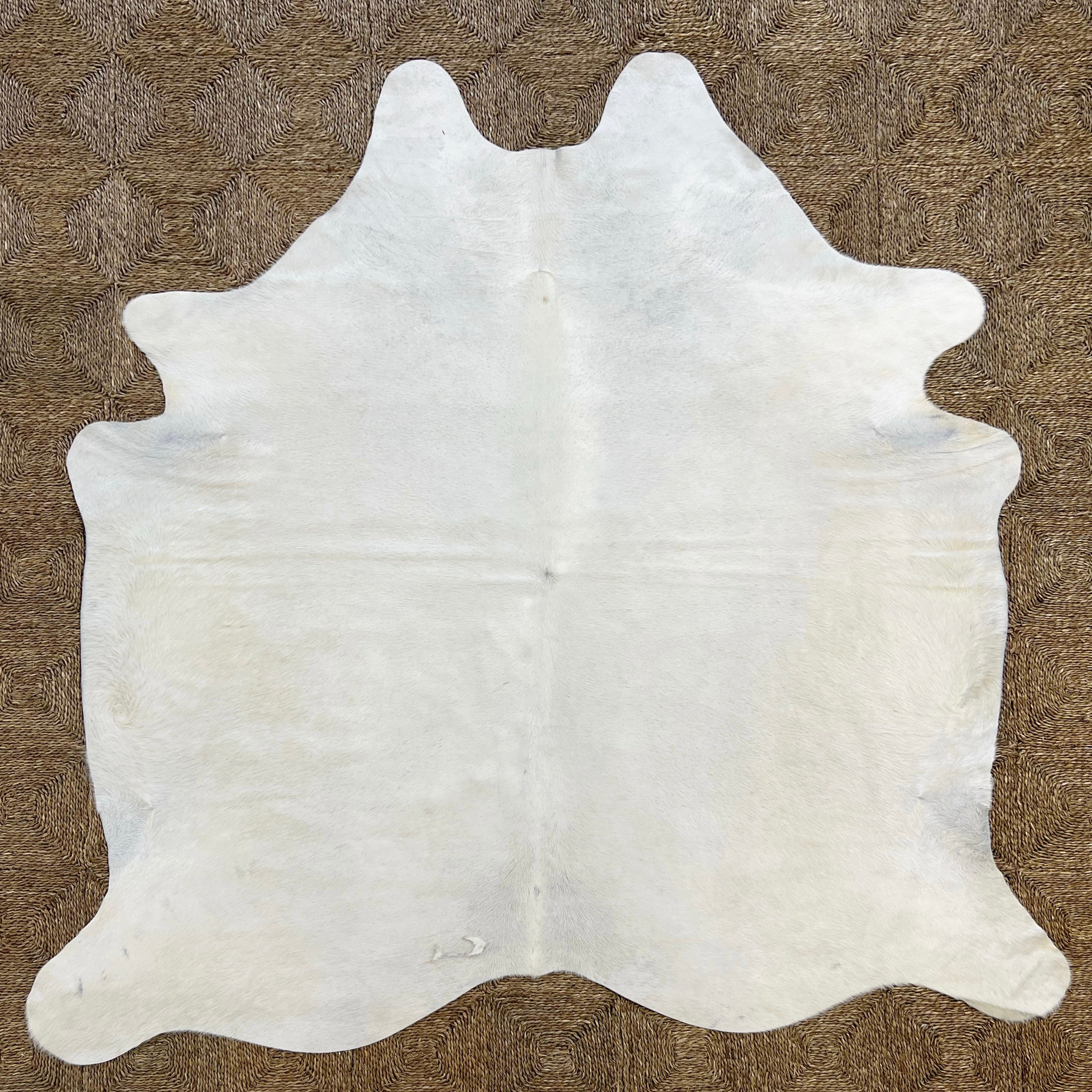 Brazilian Cowhide Rug, Ivory, No. 4