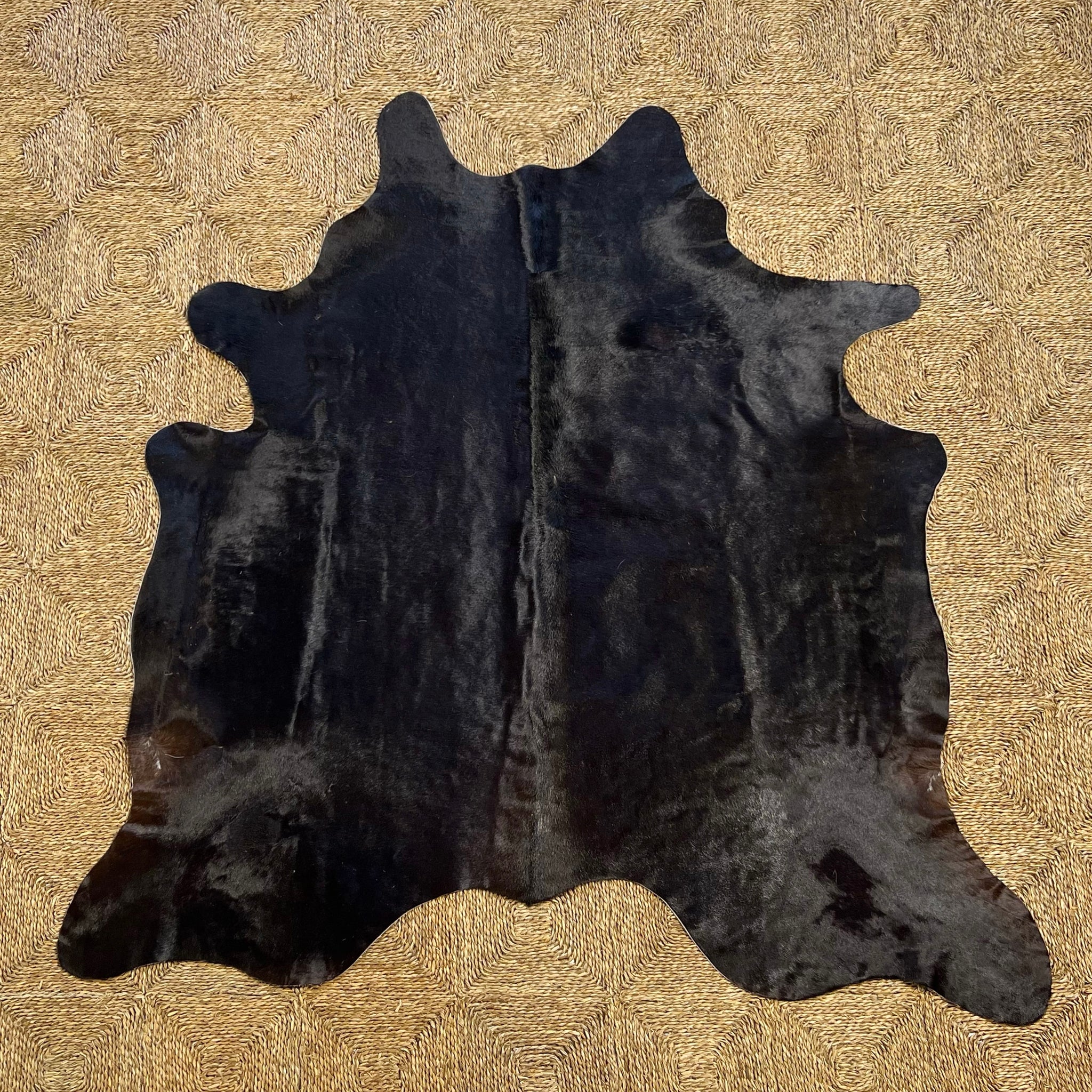 Brazilian Cowhide Rug, Black, No. 4