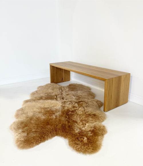 New Zealand Sheepskin Quad Rug - Tan