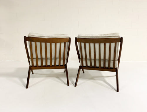 Scissor Chairs with Brazilian Cowhide Cushions, pair - FORSYTH