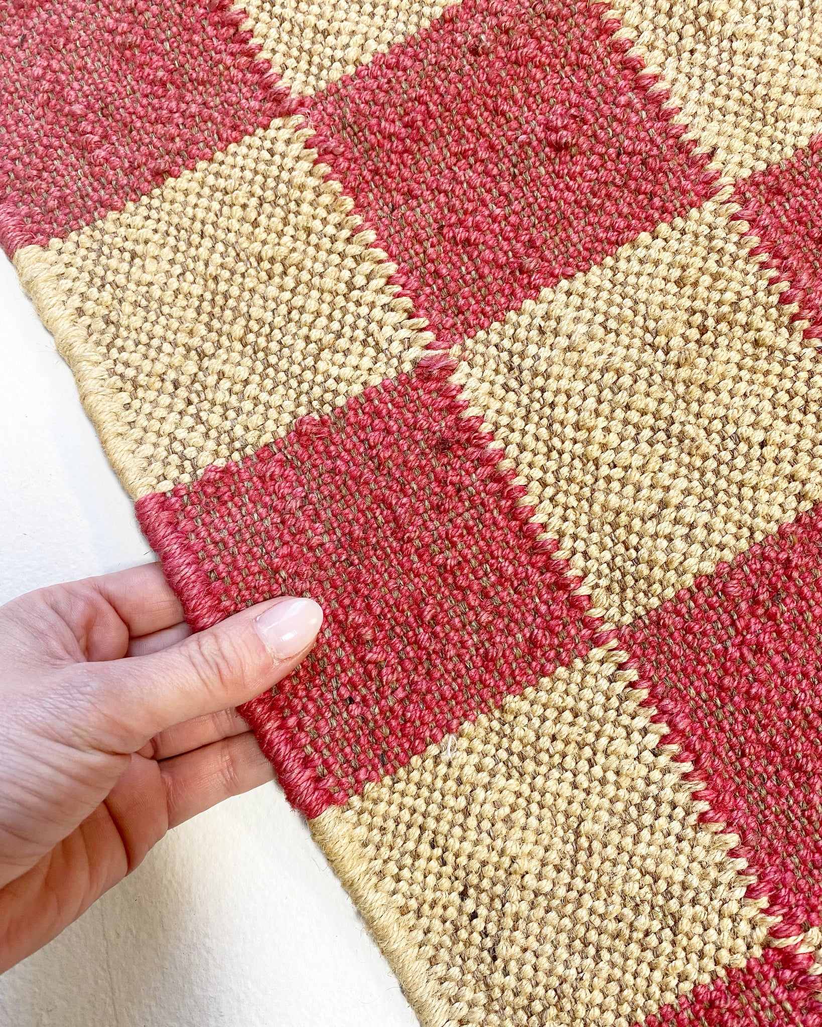 The Forsyth Checkerboard Rug - Hibiscus