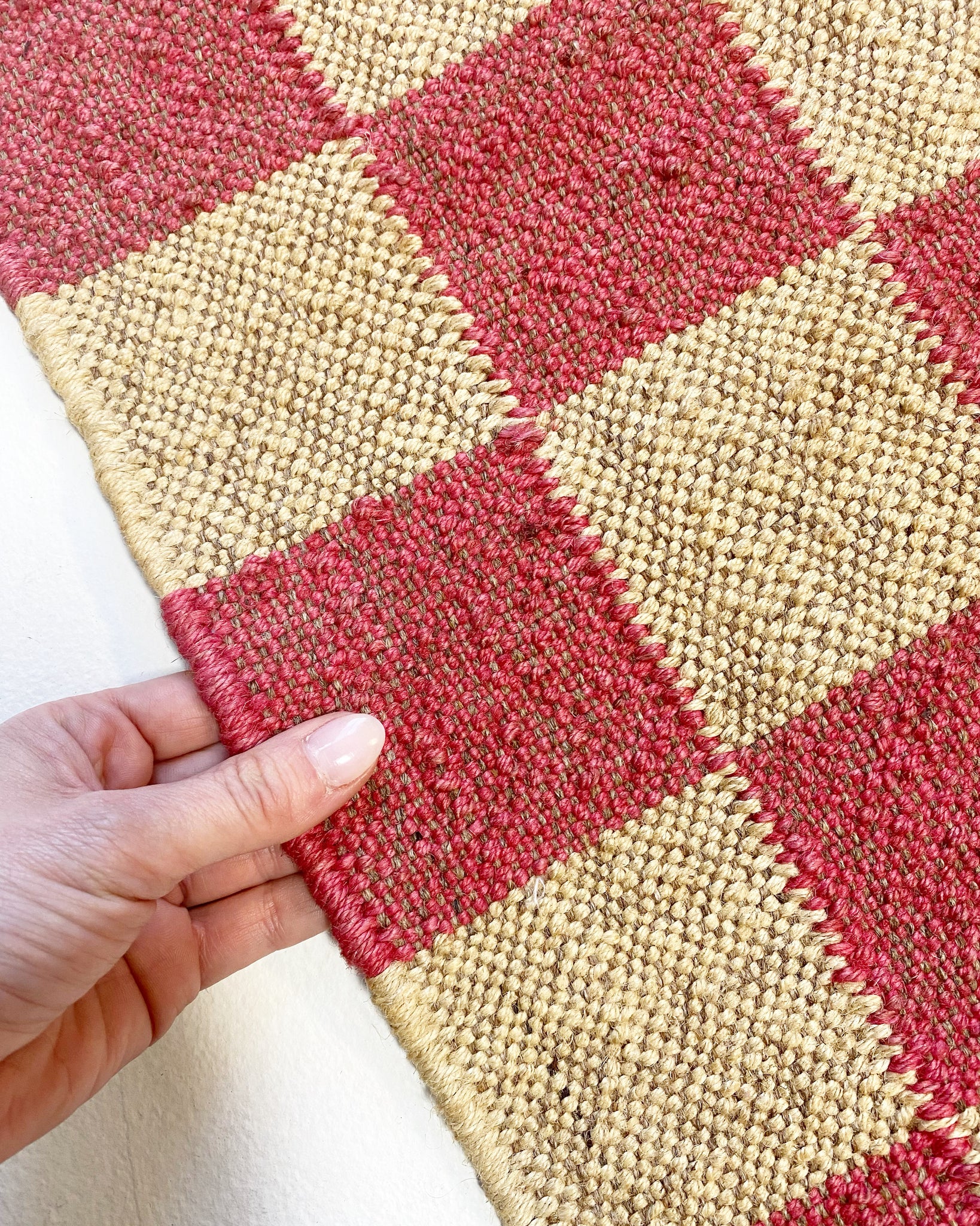 The Forsyth Checkerboard Rug - Hibiscus