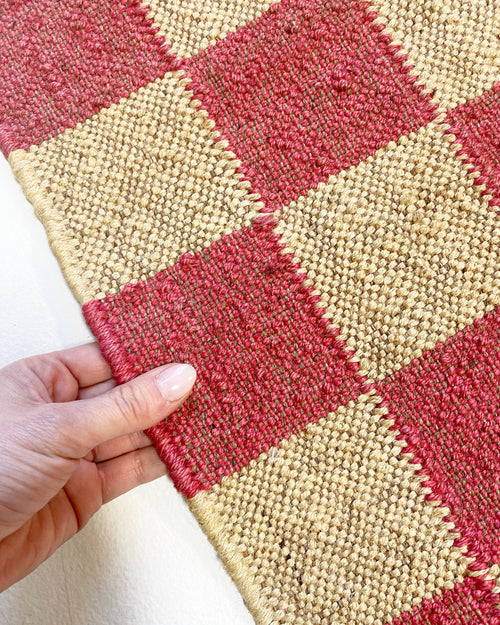 The Forsyth Checkerboard Rug - Hibiscus