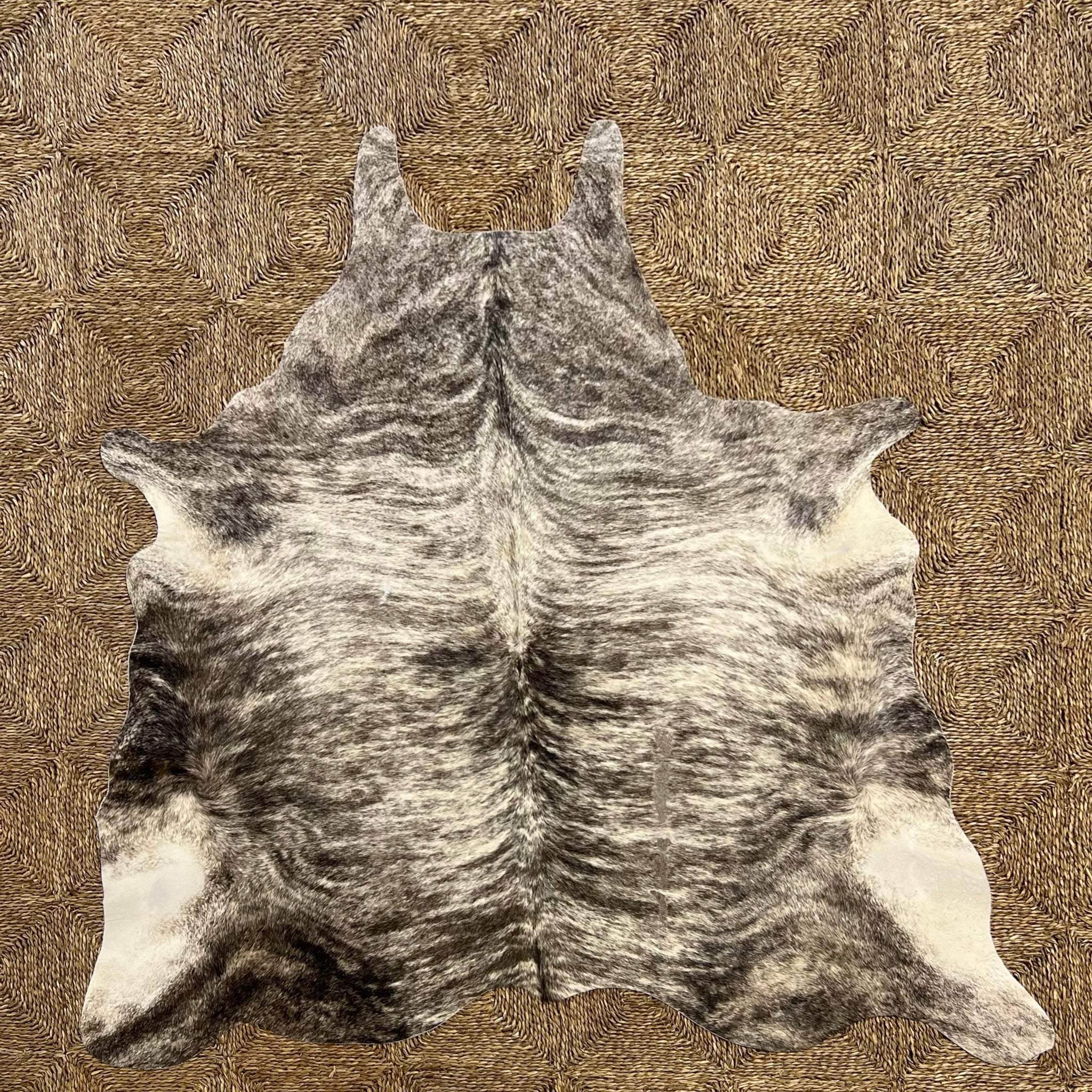 Brazilian Cowhide Rug, Brindle, No. 2