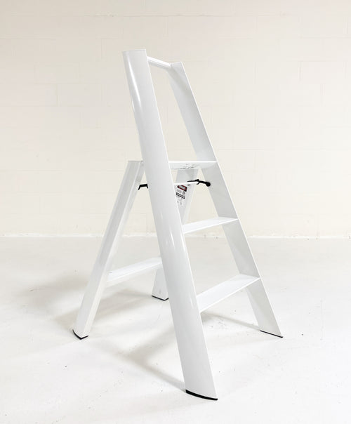 Lucano Wide 3-Step Ladder - White